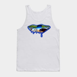 Feline Harmonies of Yin and Yang Tank Top